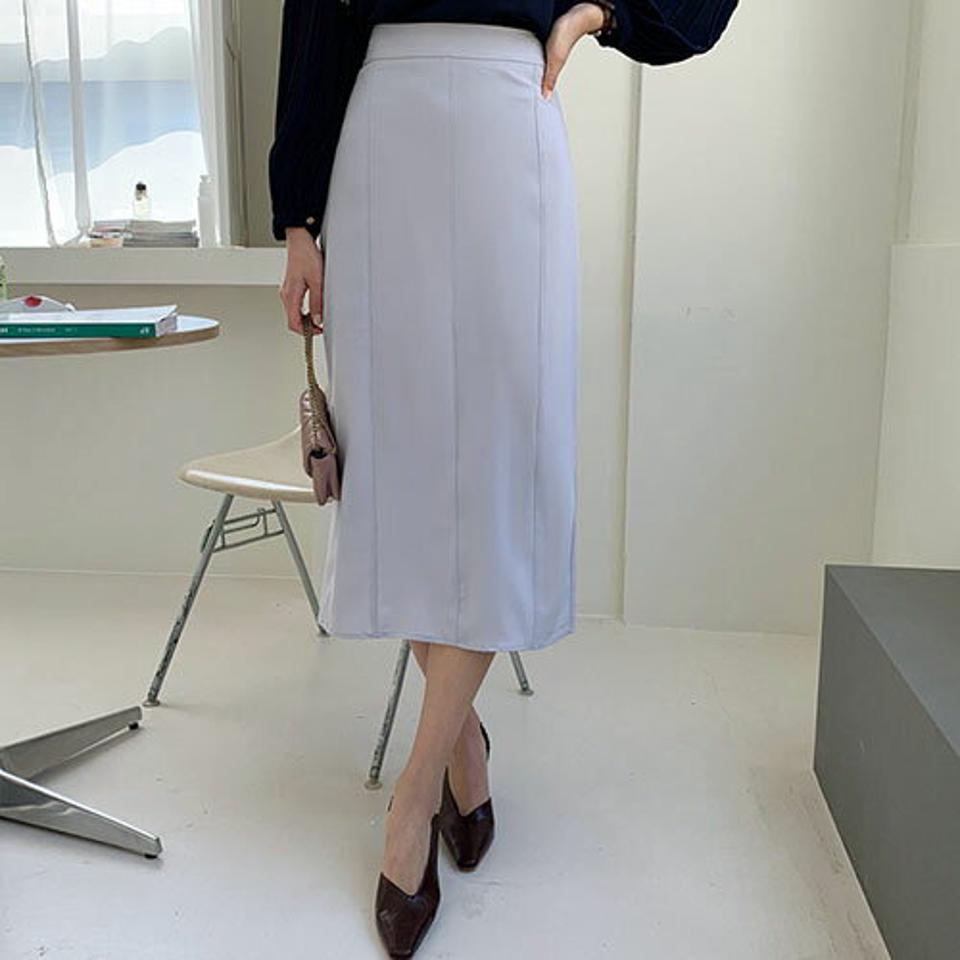 バックフレアスカート・全3色・t67466 レディース 【sk】【スカート ミディ丈 ミディスカート フレア フレアスカート 単色 無地 シンプル フェミニン かわいい 可愛い 春 秋 韓国 ファッション】【ハイホリHIHOLLI】