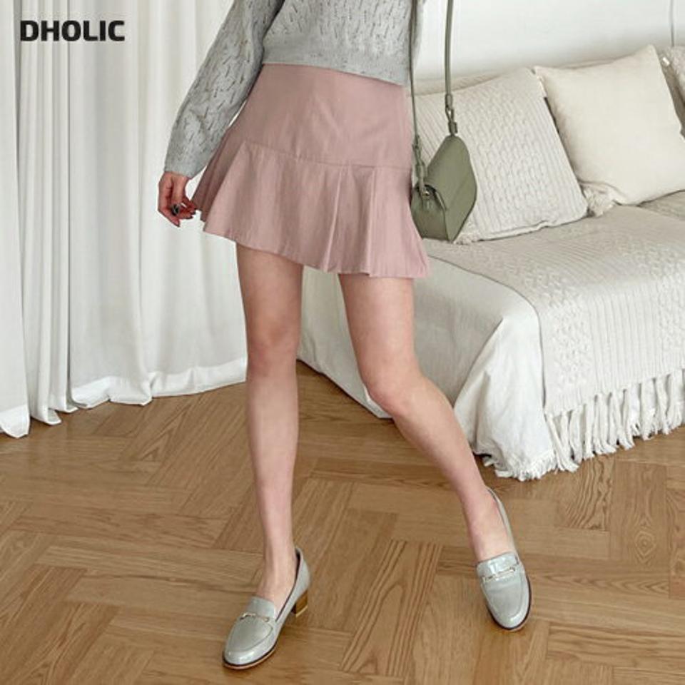 タックへムミニスカート・全4色・b63444 レディース 【sk】【韓国 ファッション ボトムス スカート ミニ ミニスカート シンプル 無地 タック ガーリー バックゴム サイドジップ カジュアル デイリー 細身 秋 春】【NIJU】