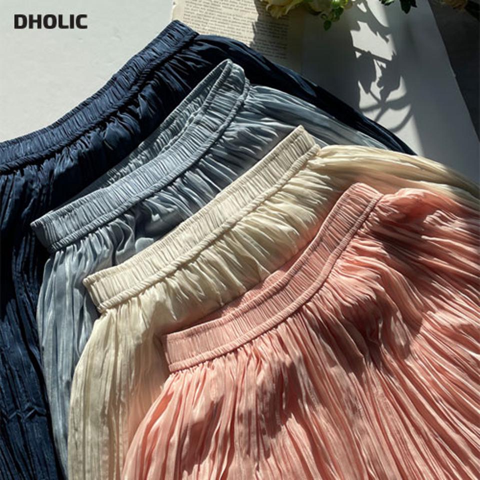 シルキーイージープリーツスカート・全4色・t63074 レディース 【sk】【韓国 ファッション ボトムス スカート ロング ロングスカート シルキー プリーツスカート ウエストゴム フレア カジュアル フェミニン デイリー 上品 秋 春】