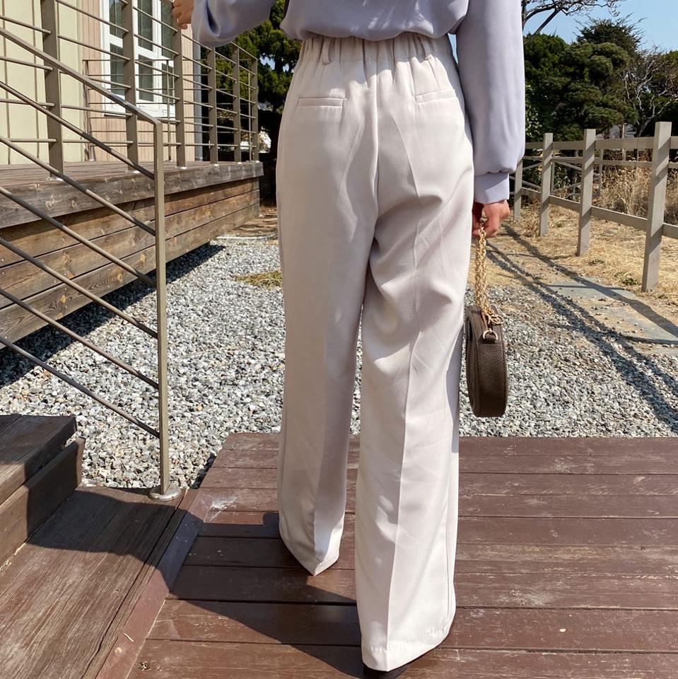 パステルスラックス・全3色・t63069 レディース 【pt】【韓国 ファッション ボトムス パンツ スラックス ロング スリム ベーシック ストレート タック 美脚 足長 細身 10分丈 十分丈 ワイド カジュアル 無地 秋 春】