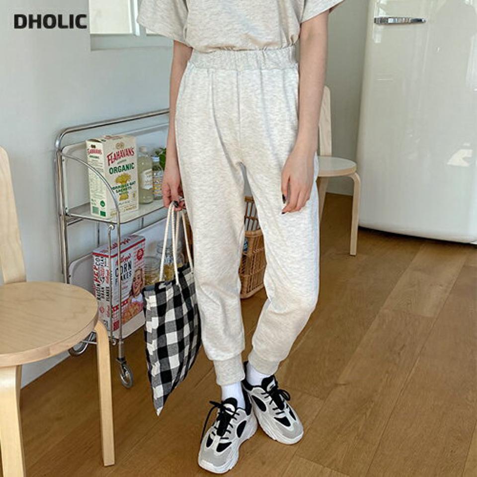 スウェットジョガーパンツ・全5色・b63442 レディース 【pt】【韓国 ファッション ボトムス パンツ ロング ロングパンツ スウェット ジョガーパンツ カジュアル ウエストゴム ルーズ ゆったり 十分丈 デイリー 体型カバー 秋 春】【NIJU】