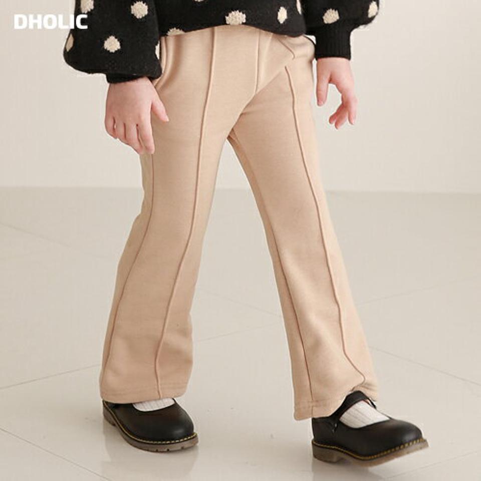 裏起毛フロントラインスラックスパンツ・p009823 キッズ【3~8才】【pt】【パンツ ズボン ロングパンツ 長ズボン スラックス フロントライン 裏起毛 単色 無地 シンプル カジュアル 女の子 男の子 冬 韓国 韓国子供服 子供 子供服 こども服】【KIDS】