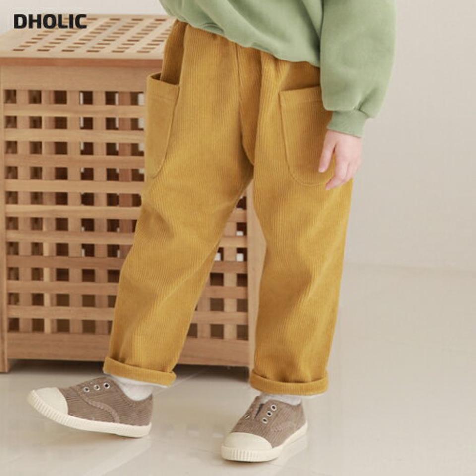 裏起毛コーデュロイボンディングパンツ・p009817 キッズ【3~8才】【pt】【パンツ ズボン ロングパンツ 長ズボン ボンディング コーデュロイ 裏起毛 単色 無地 シンプル カジュアル 女の子 男の子 冬 韓国 韓国子供服 子供 子供服 こども服】【KIDS】