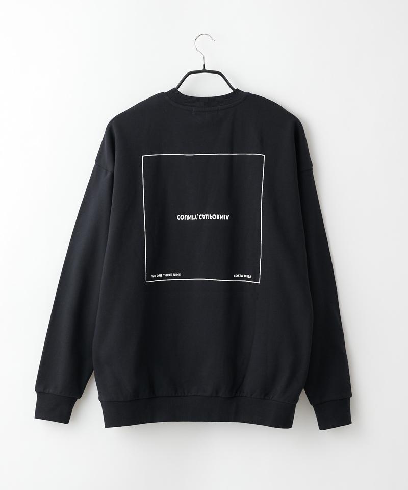 裏起毛ロゴ刺繍×BACKプリントクルーネックプルオーバー
