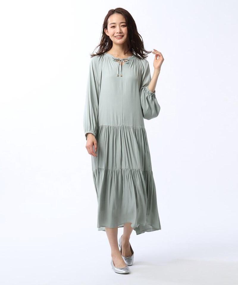 「L」【WEB限定】カッセンジョーゼットワンピース