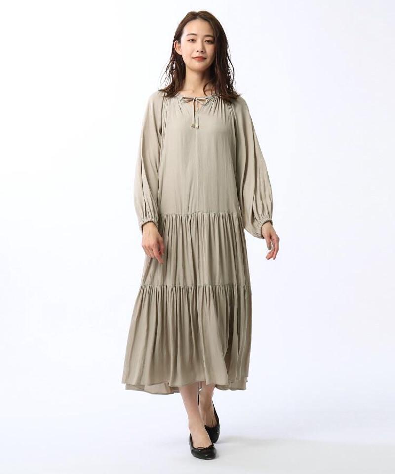 「L」【WEB限定】カッセンジョーゼットワンピース