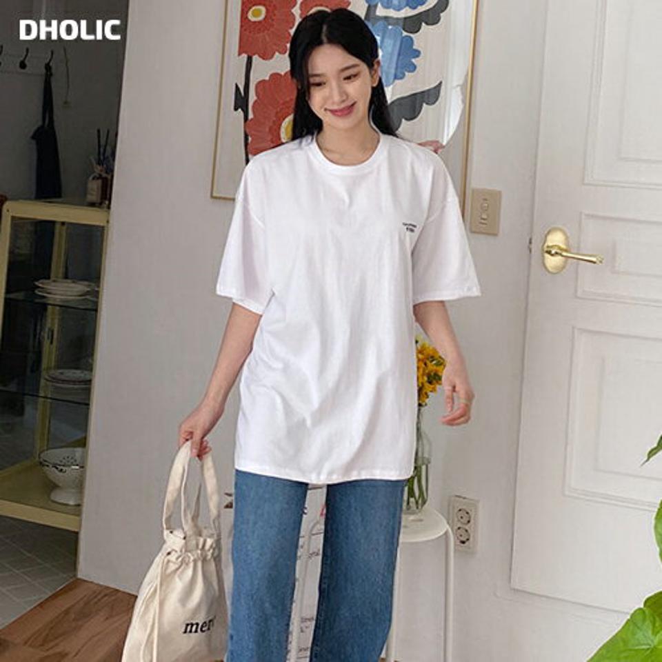 1984レタリングTシャツ・全4色・t63613 レディース 【tops】【韓国 ファッション トップス Tシャツ 半袖 ラウンドネック ミニレタリング ミニロゴ レタリング ロゴ オールシーズン ベーシック デイリー カジュアル 体型カーバー 秋 春】【NIJU】