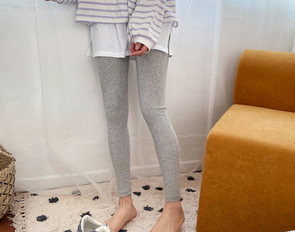 コントラストスカートレギンス・全2色・b63631 レディース 【pt】【韓国 ファッション ボトムス レギンス スカートレギンス レイヤード スカート パンツ スリム シンプル ウエストゴム フィット タイト デイリー 秋 春】【NIJU】