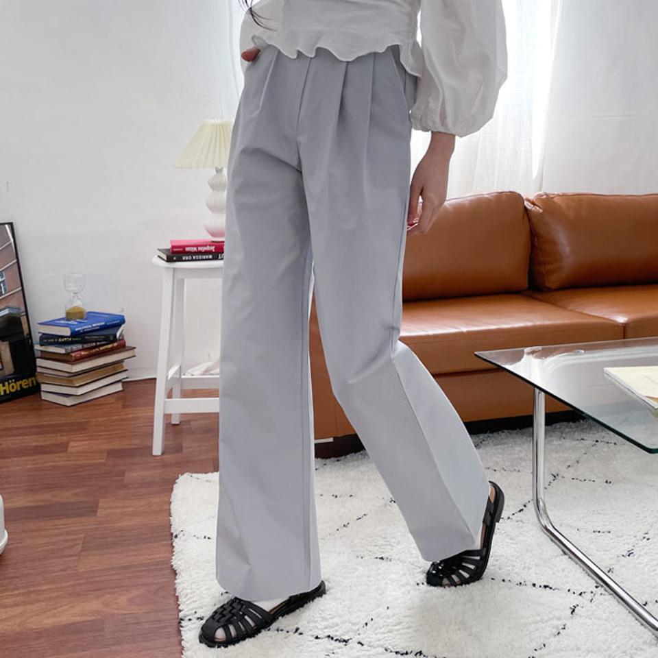 サイドベルトタックパンツ・全5色・t63625 レディース 【pt】【韓国 ファッション ボトムス パンツ ロング ロングパンツ サイド ベルト タックパンツ ワイドパンツ ルーズ ゆったり 10分丈 十分丈 カジュアル デイリー 秋 春】【NIJU】