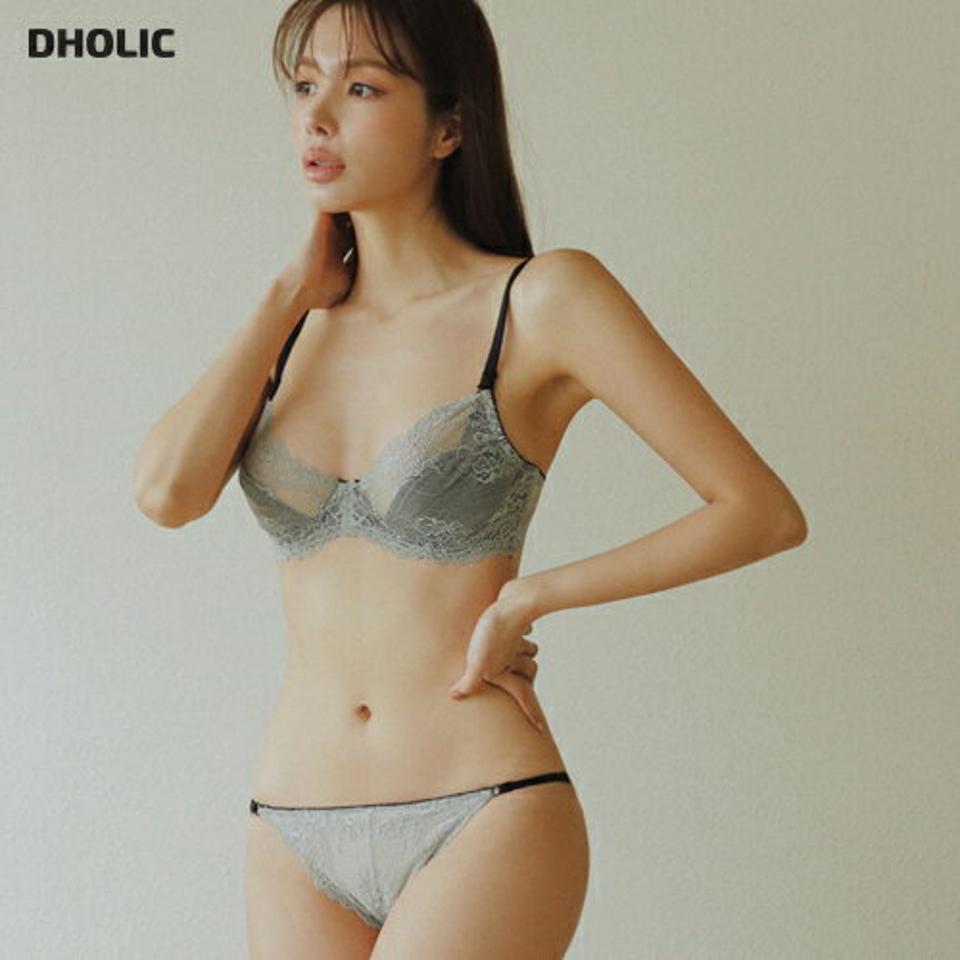 ブラック配色ブラレット&ショーツSET・全3色・e44494 レディース 【uw】 韓国 ファッション アンダーウェア ランジェリー 下着 セット ブラジャー ブラ ショーツ パンツ セクシー 大人 オールレース 上品 ボリューム ワイヤー 秋 春