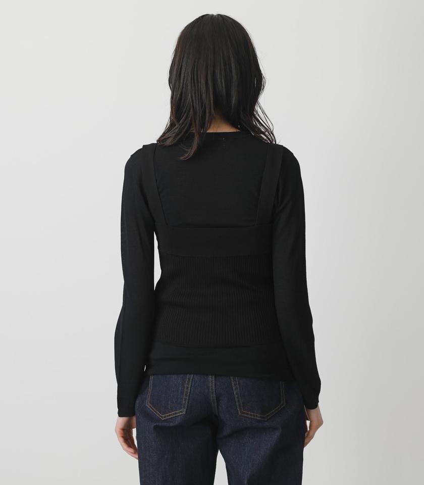 SHEER BUSTIER SET KNIT/シアービスチェセットニット