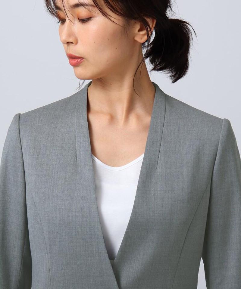 GBファインウーステッド ノーカラージャケット