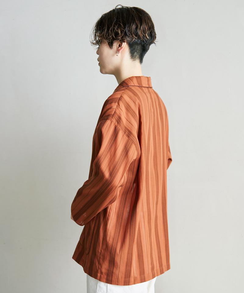 ○ドビーストライプシャツジャケット（cardo fabrica）