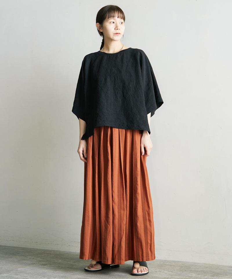 ○ドビーストライプタックキュロットパンツ（cardo fabrica）