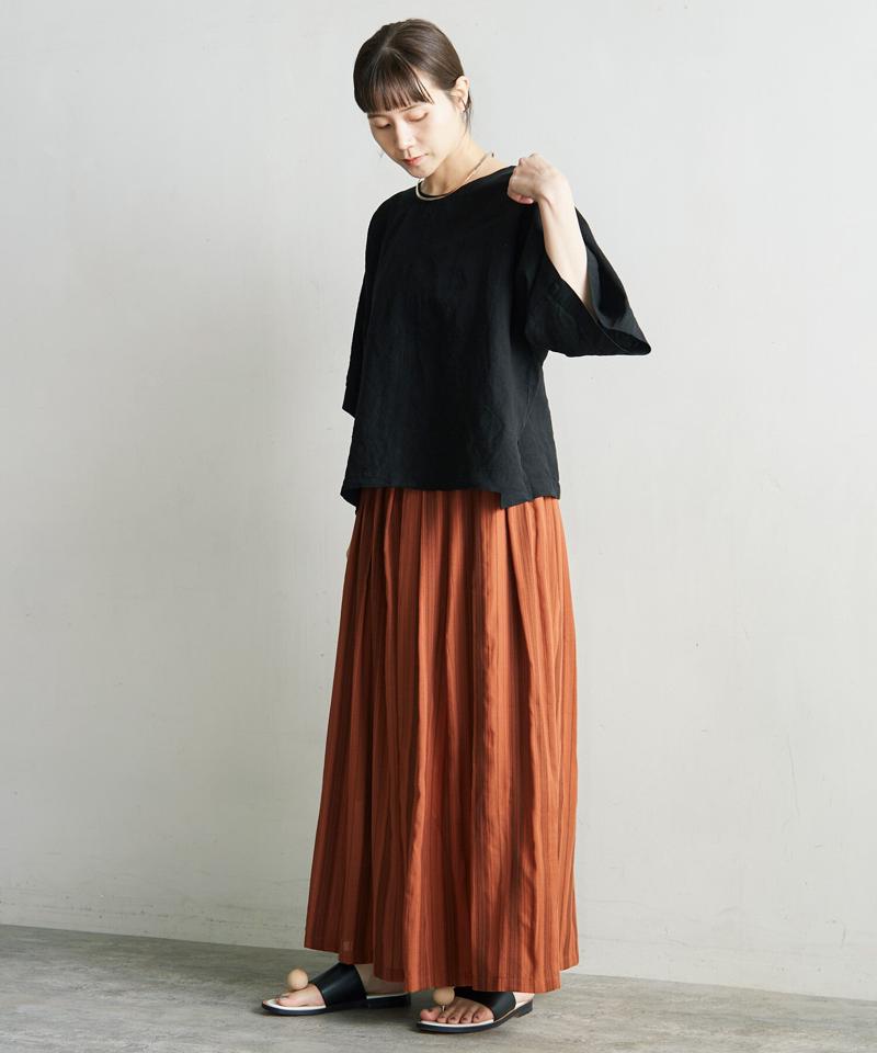 ○ドビーストライプタックキュロットパンツ（cardo fabrica）