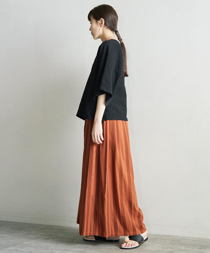 ○ドビーストライプタックキュロットパンツ（cardo fabrica）