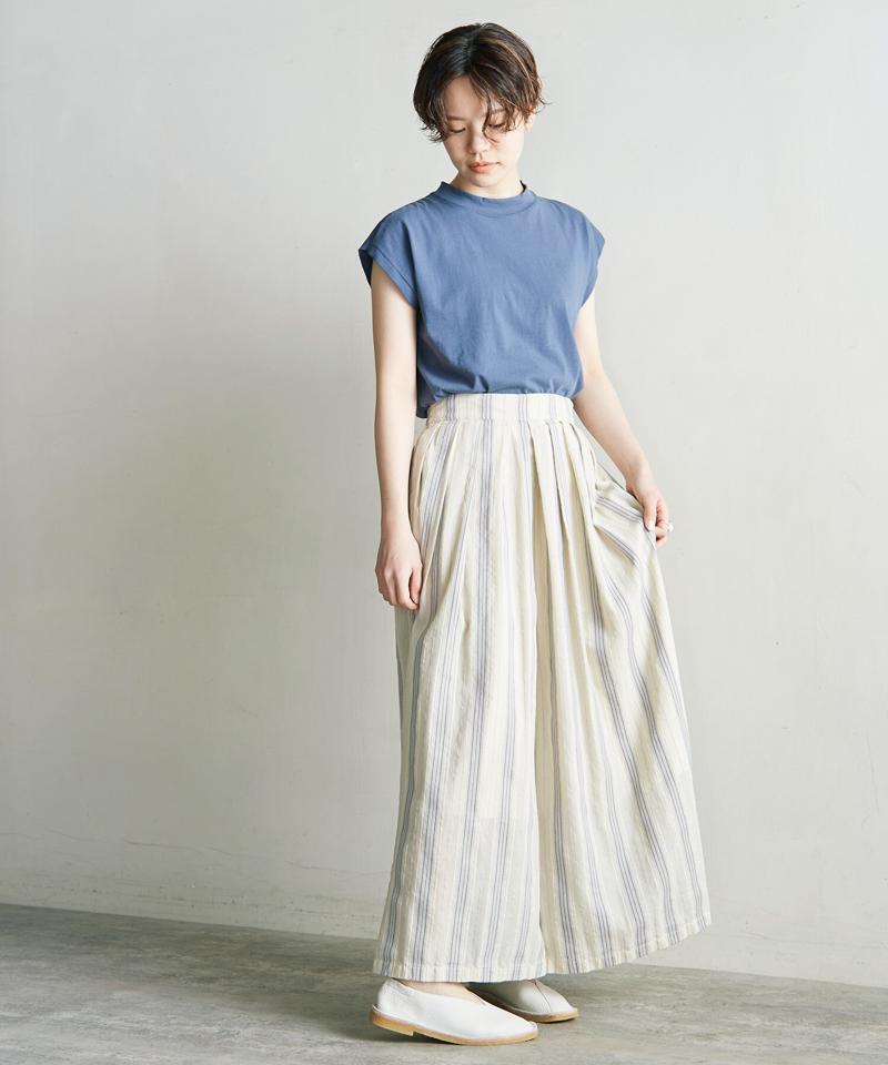 ○ドビーストライプタックキュロットパンツ（cardo fabrica）