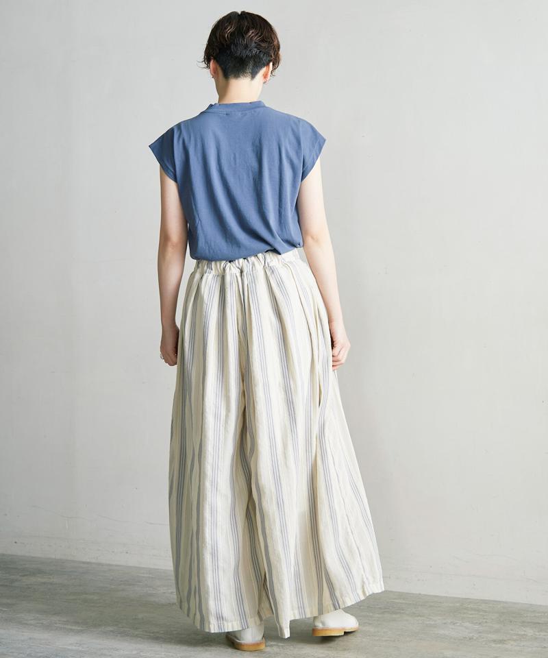 ○ドビーストライプタックキュロットパンツ（cardo fabrica）