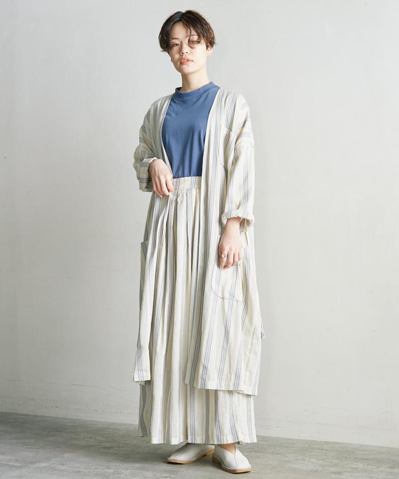 ○ドビーストライプタックキュロットパンツ（cardo fabrica）