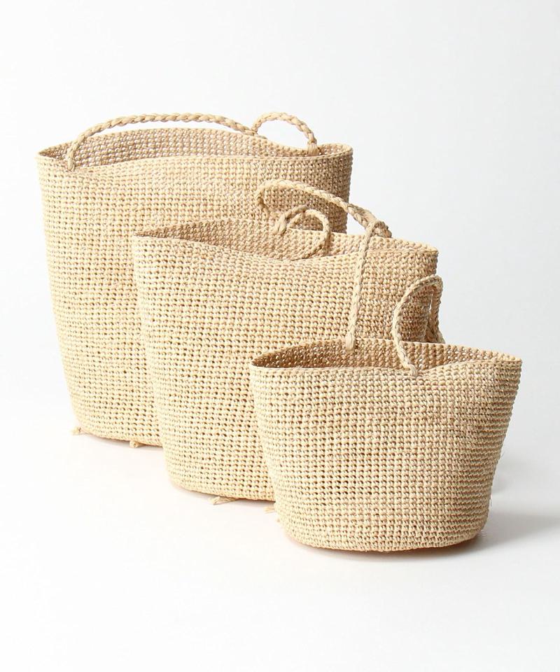 ＜MADE IN MADA＞ラフィアハンギングバスケットセット