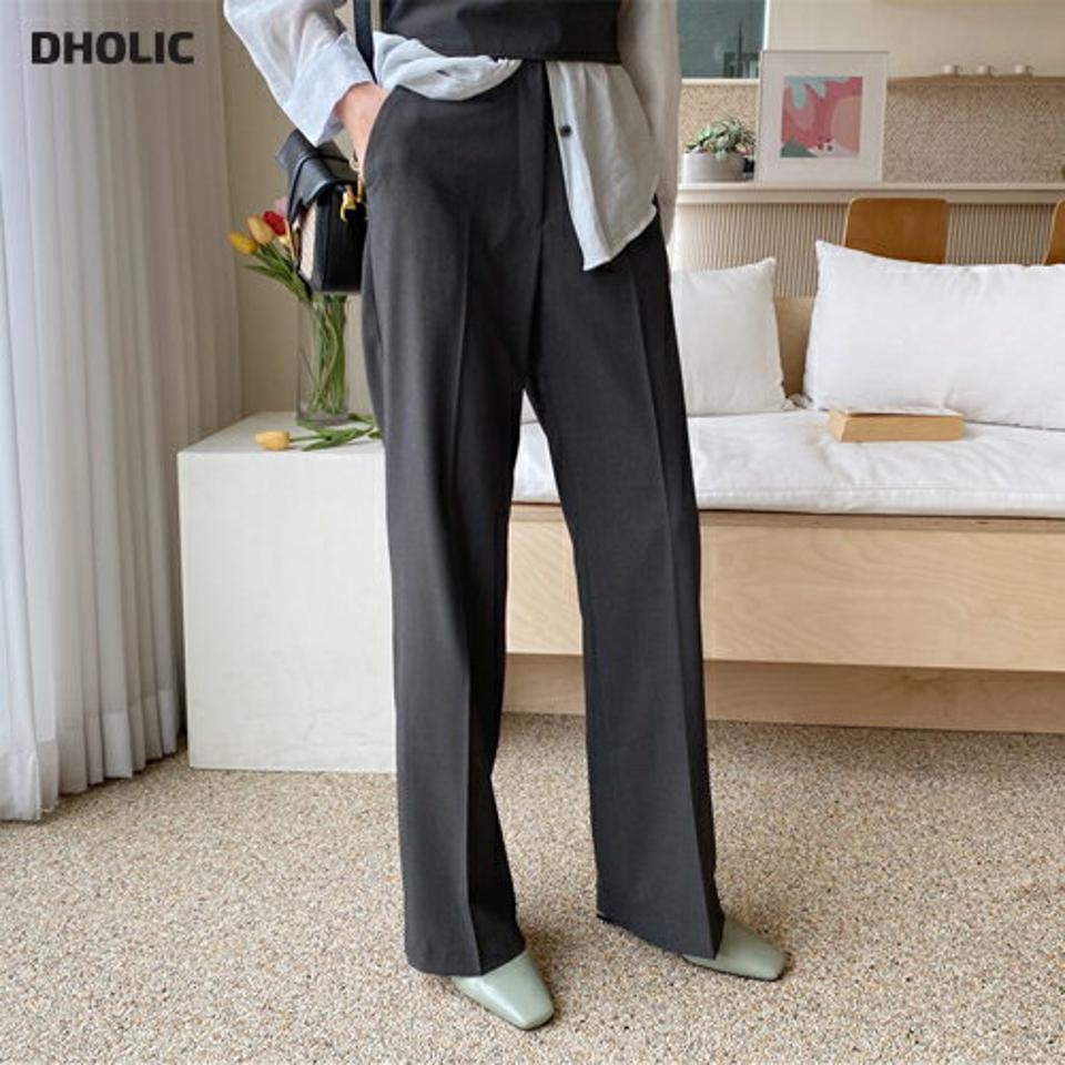 ストレートスラックス・全5色・t61783 レディース 【pt】【韓国 ファッション ボトムス パンツ スラックス ロング ロングパンツ ストレート 美脚 10分丈 十分丈 オフィスカジュアル カジュアル デイリー 秋 春】