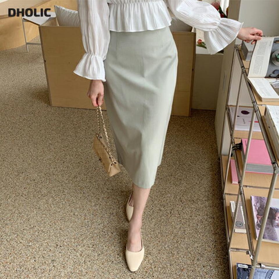 スリットHラインスカート・全3色・b61789 レディース 【sk】【韓国 ファッション ボトムス スカート ロング ロングスカート スリット Hライン フェミニン カジュアル デイリー 無地 ベーシック 上品 秋 春】