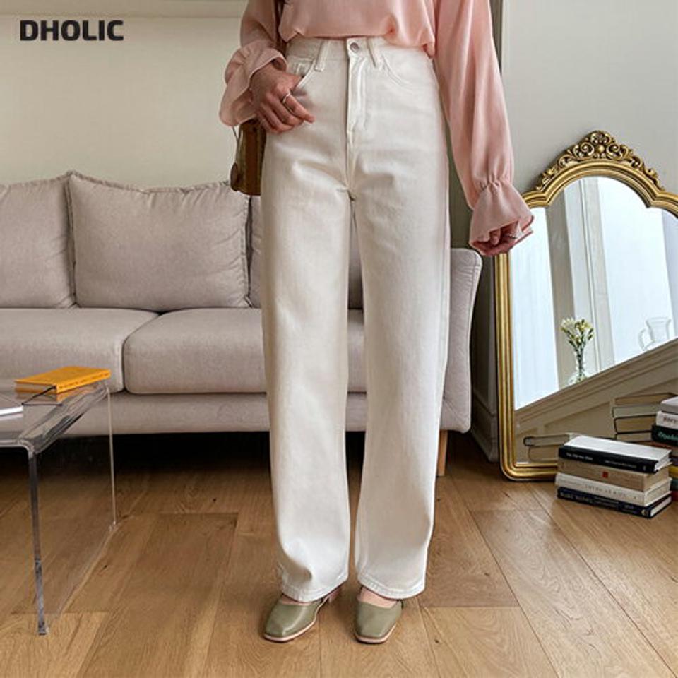 ハイウエストコットンパンツ・全1色・t63561 レディース 【pt】 韓国 ファッション ボトムス パンツ ロング ロングパンツ コットンパンツ コットン ハイウエスト ストレート 10分丈 十分丈 カジュアル デイリー 秋 春 NIJU