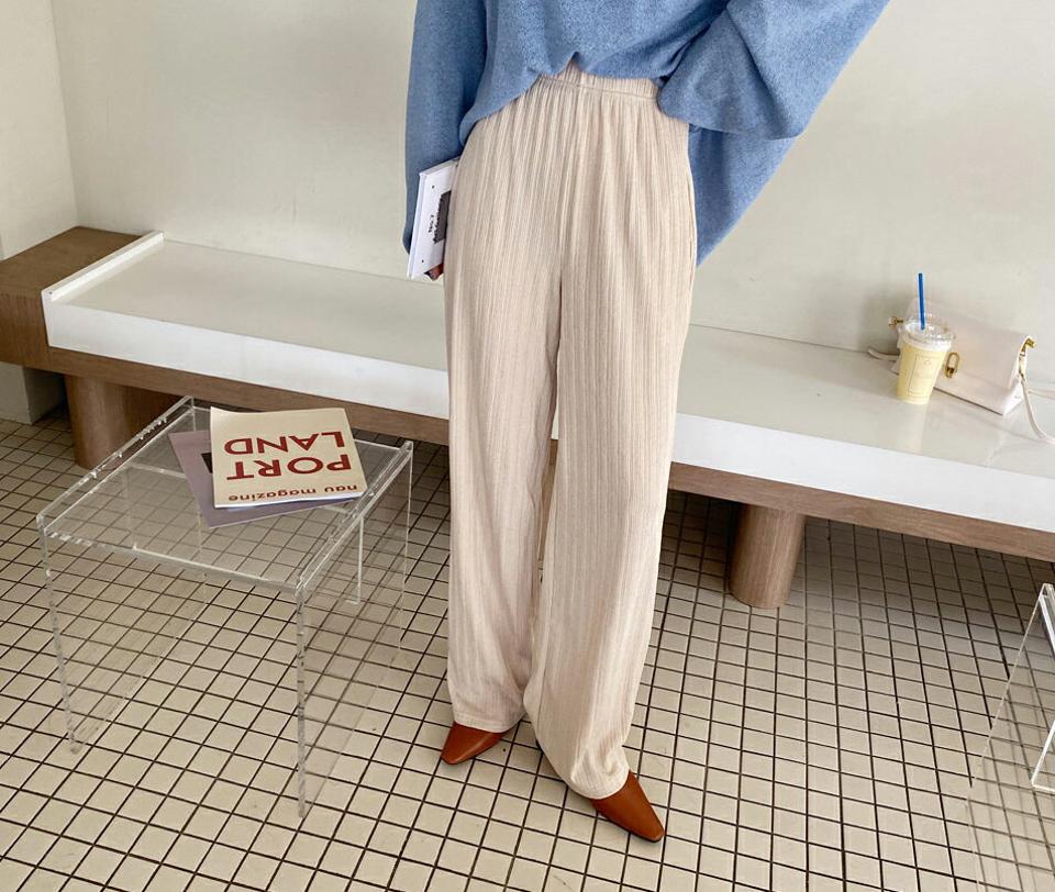 【只今10%OFF】プリーツストレートパンツ・全4色・t63150 レディース 【pt】【韓国 ファッション ボトムス パンツ ロング ロングパンツ ストレート プリーツパンツ ハイウエスト 美脚 10分丈 十分丈 ワイドパンツ カジュアル デイリー 秋 春】