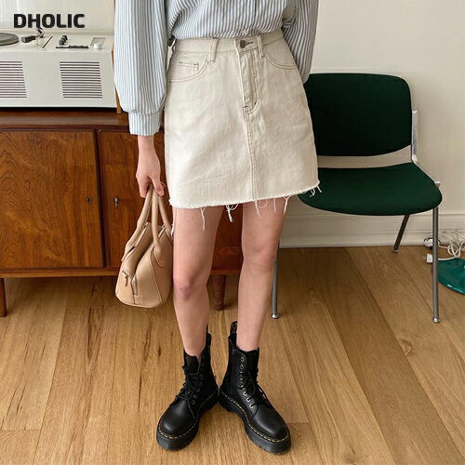 コットンステッチスカート・全2色・t63657 レディース 【sk】【韓国 ファッション ボトムス スカート ミニ ミニスカート シンプル 無地 ステッチ コットンスカート バックゴム ガーリー カジュアル デイリー 細身 秋 春】【NIJU】