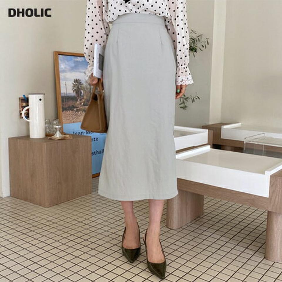 Hラインスリットスカート・全3色・t63145 レディース 【sk】【韓国 ファッション ボトムス スカート ロング ロングスカート サイドスリット ウエストゴム バックファスナー ダーツ ユニーク ゆったり フェミニン カジュアル デイリー 上品 秋 春】