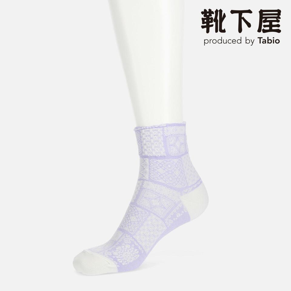 【あす楽】【Tabio】 ブロックパターンフロートショートソックス / 靴下屋 靴下 タビオ くつ下 ショート レディース 日本製