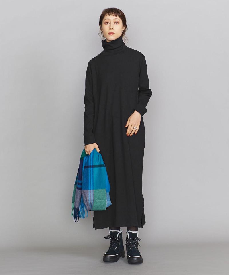 BY テレコIラインタートルネックロングスリーブワンピース2