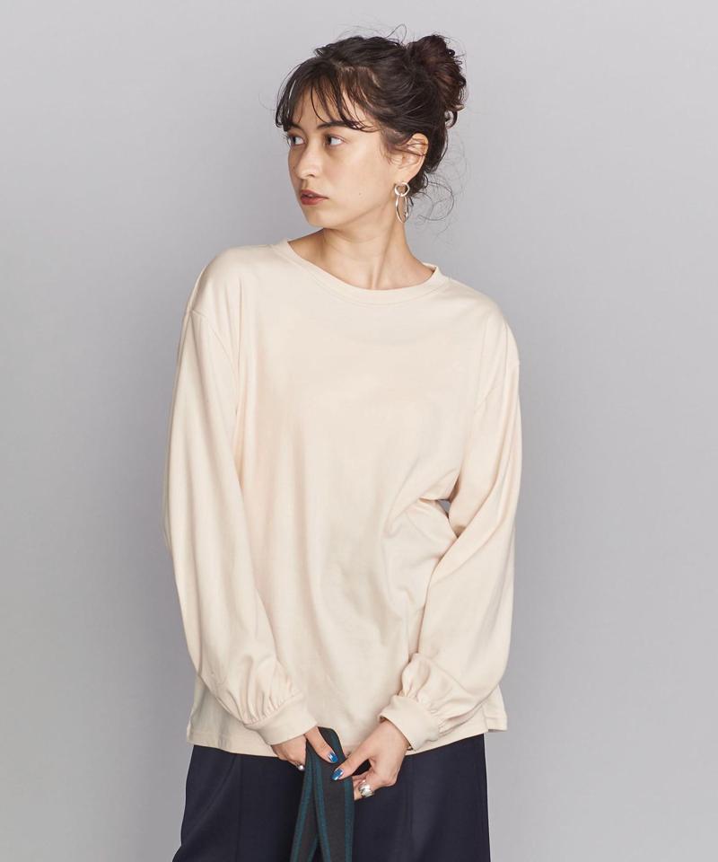 BY コットンスムースボリュームスリーブカットソー о