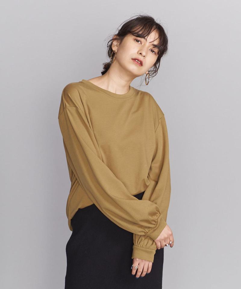 BY コットンスムースボリュームスリーブカットソー о