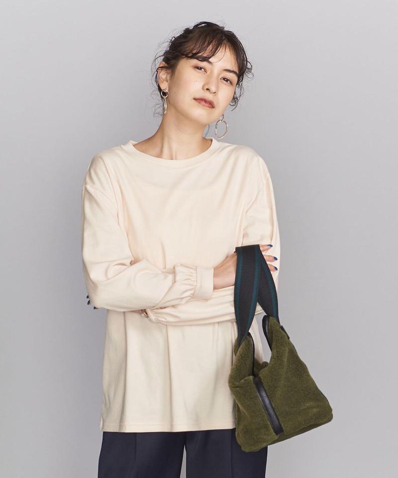 BY コットンスムースボリュームスリーブカットソー о
