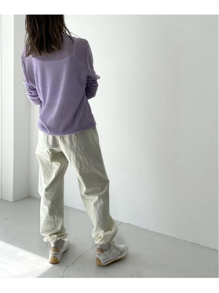 Via j/Via j(ヴィアジェイ) リネン混リブロングTシャツ（via j）
