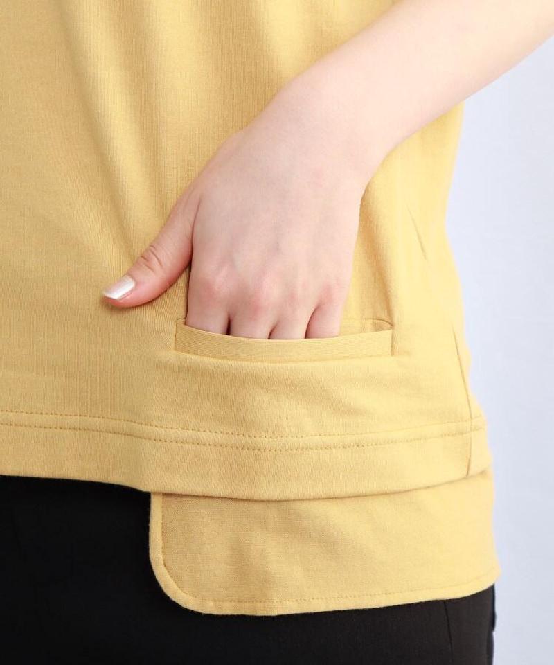 【ウォッシャブル】ポケットデザインTシャツ