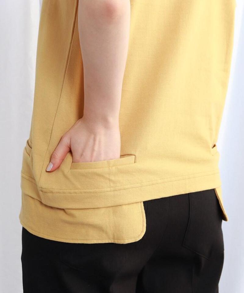 【ウォッシャブル】ポケットデザインTシャツ