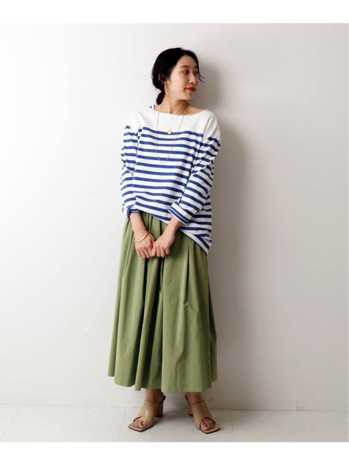 【R JUBILEE/アール ジュビリー】Boatneck Long Tee (Stripe):カットソー◆（JOURNAL STANDARD L'ESSAGE）