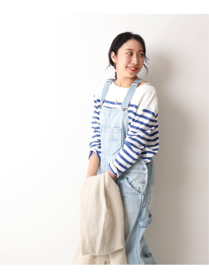 【R JUBILEE/アール ジュビリー】Boatneck Long Tee (Stripe):カットソー◆（JOURNAL STANDARD L'ESSAGE）