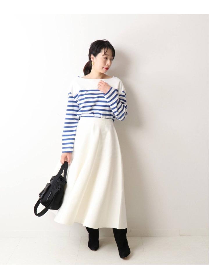 【R JUBILEE/アール ジュビリー】Boatneck Long Tee (Stripe):カットソー◆（JOURNAL STANDARD L'ESSAGE）