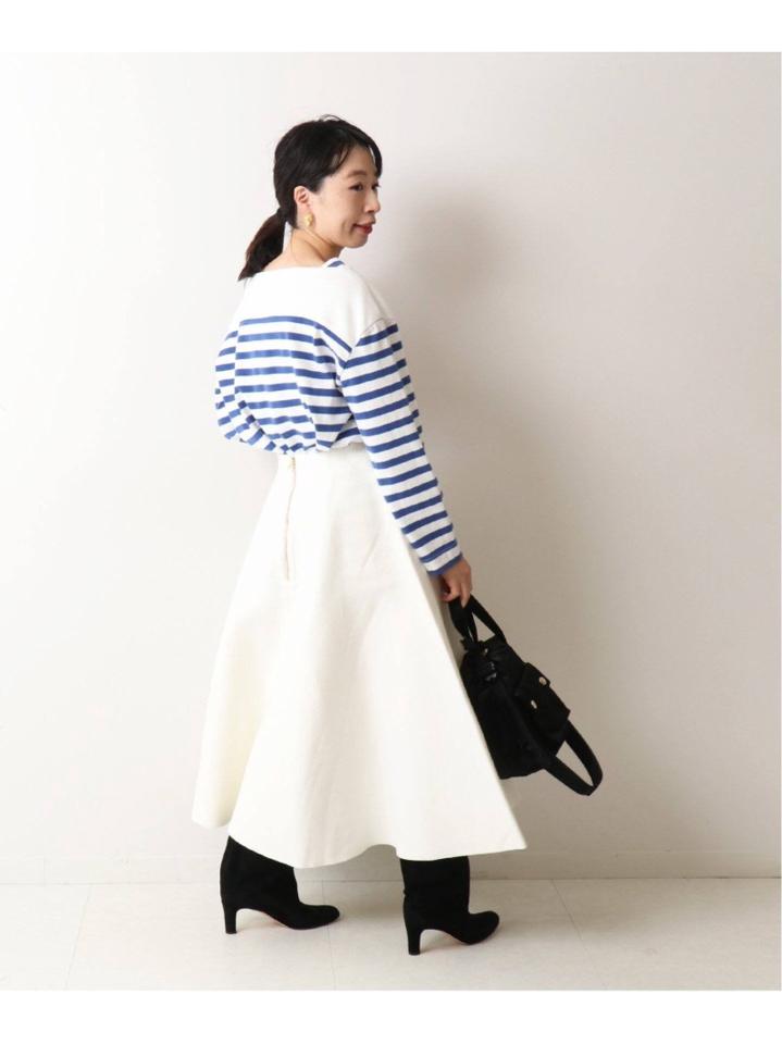 【R JUBILEE/アール ジュビリー】Boatneck Long Tee (Stripe):カットソー◆（JOURNAL STANDARD L'ESSAGE）