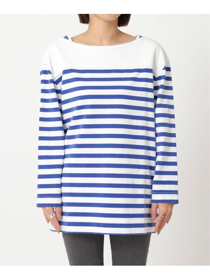 【R JUBILEE/アール ジュビリー】Boatneck Long Tee (Stripe):カットソー◆（JOURNAL STANDARD L'ESSAGE）
