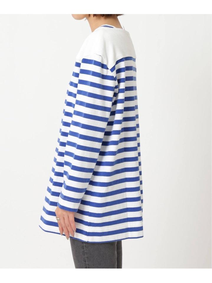 【R JUBILEE/アール ジュビリー】Boatneck Long Tee (Stripe):カットソー◆（JOURNAL STANDARD L'ESSAGE）