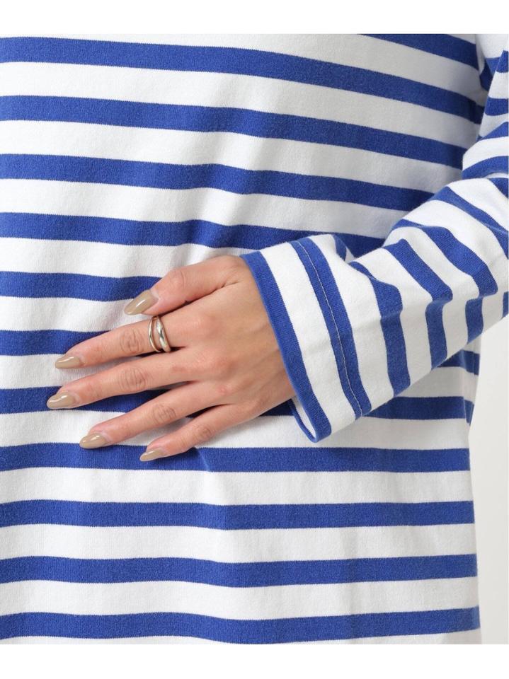 【R JUBILEE/アール ジュビリー】Boatneck Long Tee (Stripe):カットソー◆（JOURNAL STANDARD L'ESSAGE）
