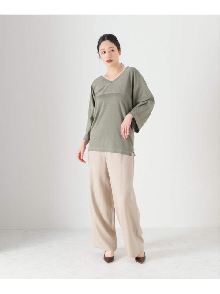 【INSCRIRE /アンスクリア】Rayon Plating American Football:フットボールTシャツ（JOURNAL STANDARD L'ESSAGE）