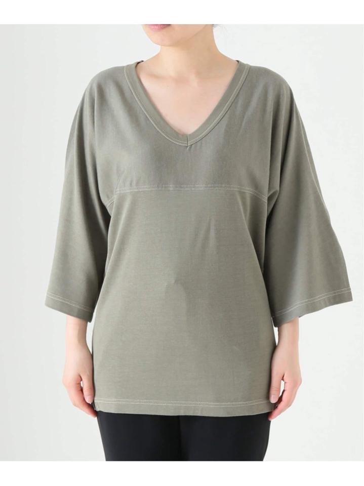 【INSCRIRE /アンスクリア】Rayon Plating American Football:フットボールTシャツ（JOURNAL STANDARD L'ESSAGE）
