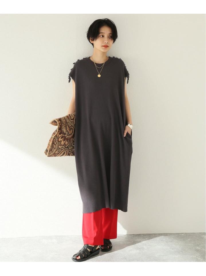 【STAND ALONE/スタンド アローン】SPECIAL COL WAFFLE JERSEY :ワンピース