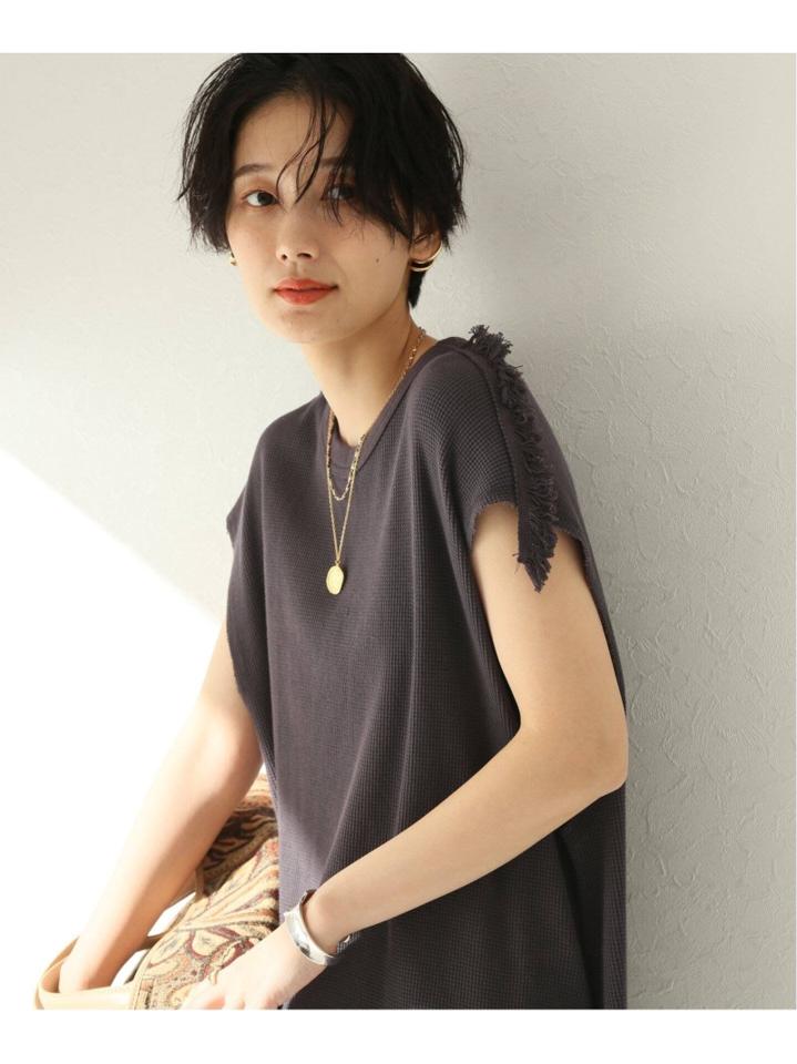 【STAND ALONE/スタンド アローン】SPECIAL COL WAFFLE JERSEY :ワンピース