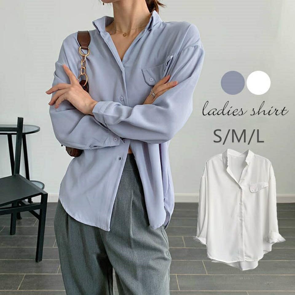 シャツ ブラウス 長袖 春　夏 シャツブラウス vネック　シフォン　レディース トップス 前後差　tシャツ 白シャツ　コットン チュニック おしゃれ 30代 40代 50代 ゆったり カジュアル 通勤 OL　春 夏 シンプル 大きいサイズ 無地　森ガール